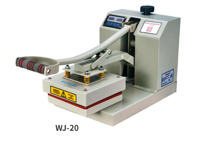 WJ-20 آلة دليل الحرارة الصحافة لطباعة شعار / سهلة الحركة بحجم صغير 20*20 CM